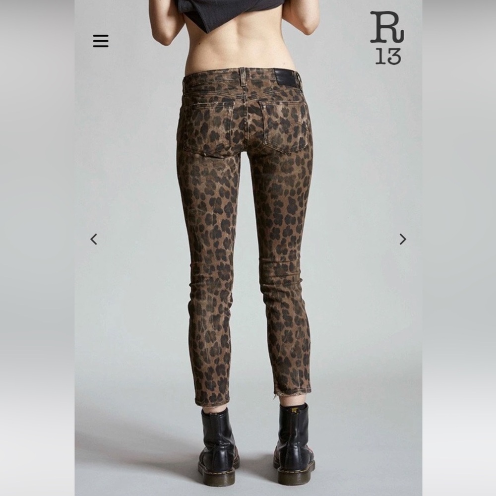 R13 Leopard Jeans - Picture 3 of 15